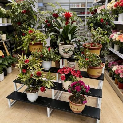 展示架花架鲜花花店室内多肉花盆客厅简约阳台置物架