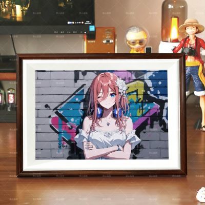 中野三玖二乃五等分的花嫁动漫周边二次元房间装饰桌面相框摆件