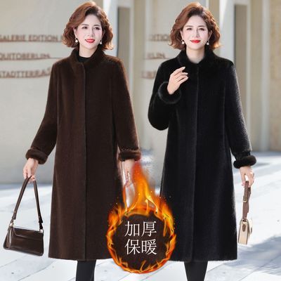 2025新款高端双面双穿皮毛一体貂毛大衣冬季时尚加厚保暖外套