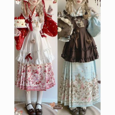 池屿集原创【巧巧】汉洋折衷明制交领琵琶袖刺绣罩裙洛丽塔斗篷款