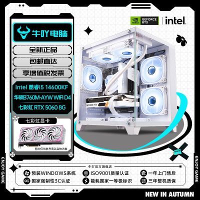 ���ڲ������߲ʺ�Intel i5 14600KF/13400F/RTX5060��ϷAi���DIY������װ�� 4449Ԫ