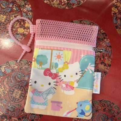 卡通KT猫咪网纱包笔袋手作多功能收纳包化妆品便携收纳袋12x18cm【6天内发货】优惠商品图片
