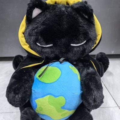 诡秘之主克官方正品莱恩猫毛绒玩偶立体精致地球喵灵摆在袋子里面