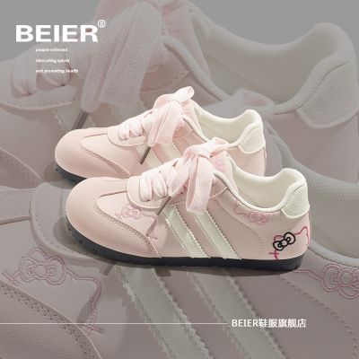 BEIER德训鞋女鞋2026春季新款爆款软底鞋子小白鞋百搭休闲ins板鞋