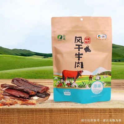 中粮山萃牛肉干内蒙古特产风干手撕肉干熟食小包装原味200g