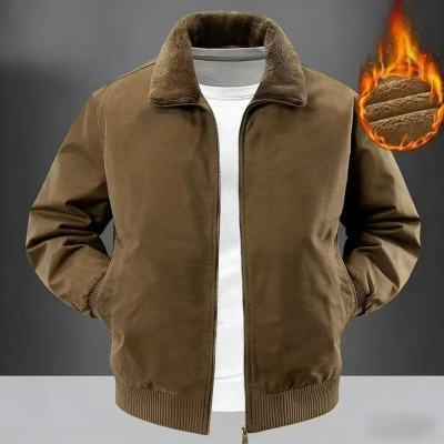 大牌清仓高档空军飞行员夹克冬季北极绒毛领外套加绒加厚潮流棉服