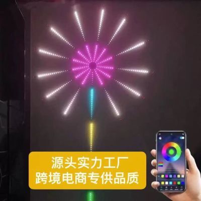 爆款烟花灯串灯带节日氛围灯声控app手机控制跑马灯花灯氛围声控