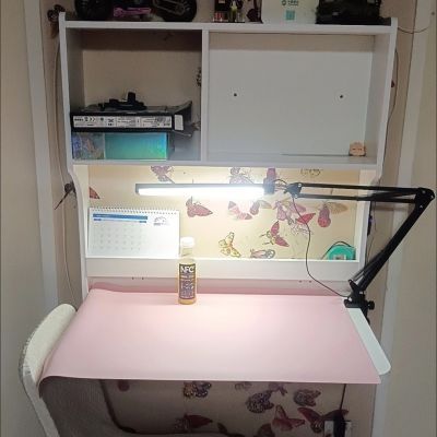 加厚书桌书柜一体挂壁式桌子墙上置物架床边悬浮桌学生挂墙折叠