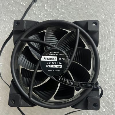 水冷散热器12cm风扇12025 小4P无光灯PWM温控针机箱风扇