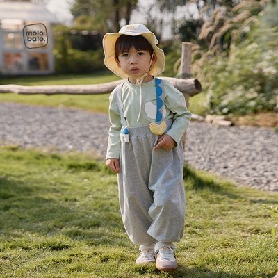 【麦拉贝拉】婴幼儿背带裤男女宝宝春秋外穿长裤纯棉裤子可爱