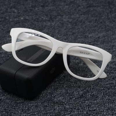 白色经典款粗框大框ins新款复古时尚粗腿tr眉毛近视平光眼镜框架优惠商品图片