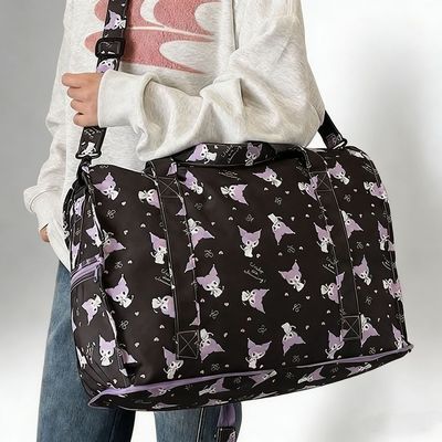 日本kitty猫卡通手提行李包 大容量可套拉杆收纳袋折叠单肩大挎包优惠商品图片