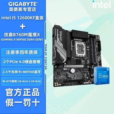 ���ڲ�����i5 12600KF��װ���B760M GAMING X WIFI6E DDR4 GEN5��U��װ 1889Ԫ