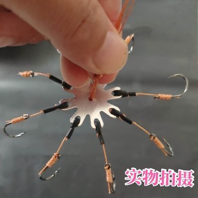 翻板钩爆炸钩盘钩套装伊势尼八爪钩防挂底野钓海竿渔具新款手工