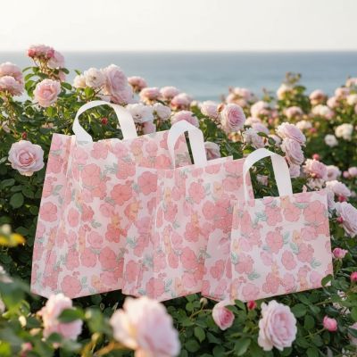 加厚精美樱花袋子服装袋包装袋手提袋购物袋清新塑料袋礼品袋精美