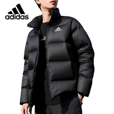阿迪达斯男女同款2025运动休闲舒适保暖加厚立领羽绒服外套KF8760