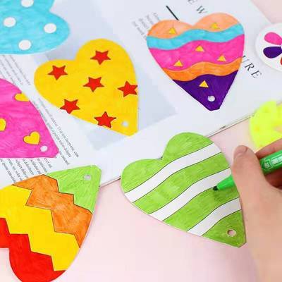 空白塑料小风车批发幼儿手工制作美术材料包儿童DIY绘画涂鸦涂色