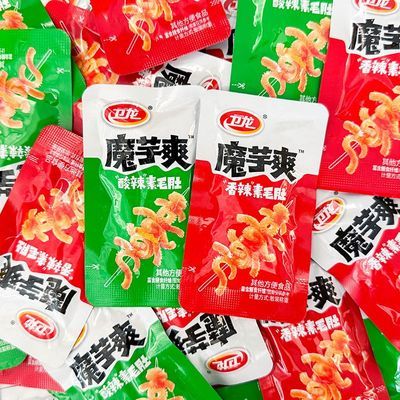 【1000g/约100包】卫龙魔芋爽混合麻酱素毛肚海带辣条解馋零食