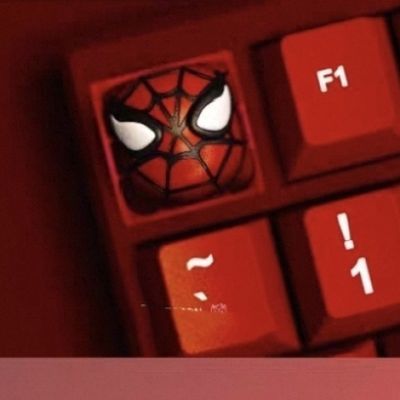 蜘蛛侠个性化机械键帽树脂材料客制化键帽单个手工上色