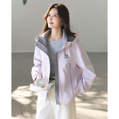 【TERRE BLEUE】运动百搭轻户外2026新款防风休闲宽松连帽工装外套女