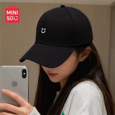 【MINISO】名创优品帽子笑脸棒球帽韩版男女大头围帽子鸭舌帽遮阳潮流