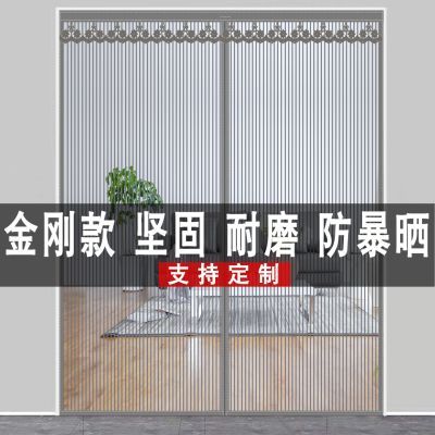 夏季新款磁性防蚊门帘子免打孔魔术贴纱门加密客厅卧室隔断帘家用