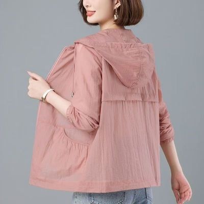 新款防晒服女士夏季外穿中年妈妈洋气40+外套高档宽松轻薄防晒衣