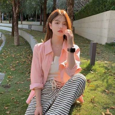 【宽松版型衬衫】春新款百搭简约韩版休闲设计时尚防晒衬衣上衣