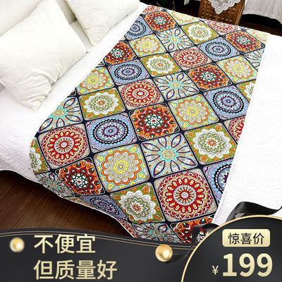 A类斜纹纯棉2026新款夹棉床单双面铺盖 宿舍加厚床褥床笠百福绗缝优惠商品图片