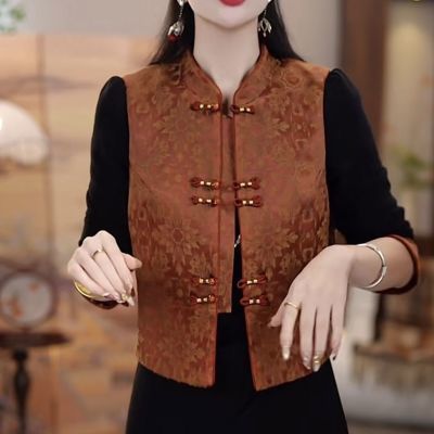 中式国风复古马甲外套外穿2026新款妈妈高档减龄时尚气质上衣马夹