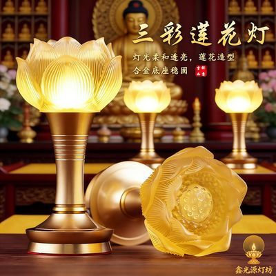 佛堂长明led琉璃佛台佛前家用供佛灯2026观音莲花灯菩萨充电佛灯