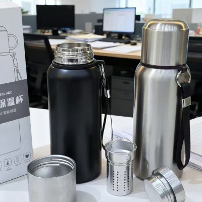 316不锈钢保温杯带原手提带男士便携