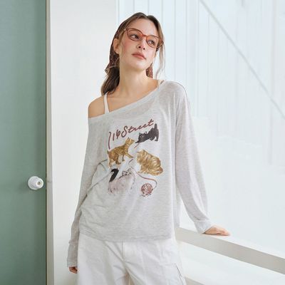 ���ڲ�����714street�ᱡСèһ�ּ糤������2026����ѩ����������б��T��Ů 109Ԫ