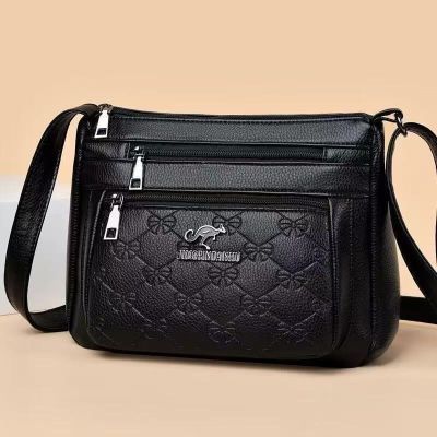 真皮质感包中年2026年新款单肩斜跨大容量包包中年人女包