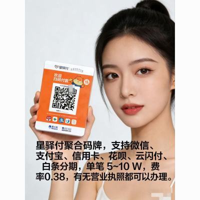 星驿付收款码贴纸 防水耐磨 微信支付宝花呗收款码贴