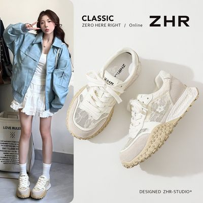 ���ڲ�������6CM��ZHR�װ�ɫ��˿��������˶�ЬŮ�����¿�С���������ϵ�Ь 196.5Ԫ