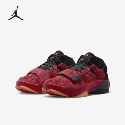nike耐克Jordan锡安2防滑减震耐磨低帮儿童篮球鞋 红黑DV2463-600