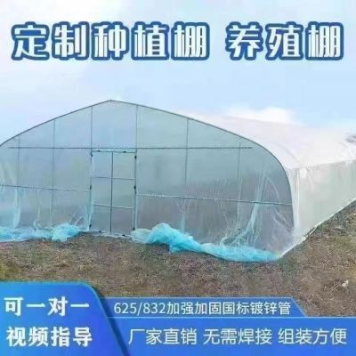 种植大棚椭圆养殖骨架镀锌花卉鸡棚全套温室育苗定制蔬菜保温支架