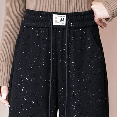 星空闪闪宽松休闲裤2026新年星空裤子满天星男女裤子发光亮闪闪
