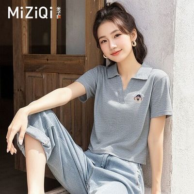 ���ڲ�����������ѧԺ��̿�Polo�����t��Ů�ļ���ɫ��ϵchic����ӡ������ 51.6Ԫ