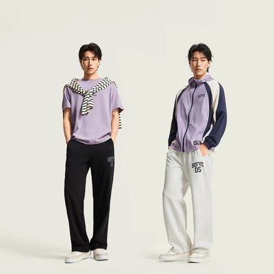 【李宁】反伍BADFIVE男子直筒冰感舒适吸湿排汗宽松卫裤AKLW209