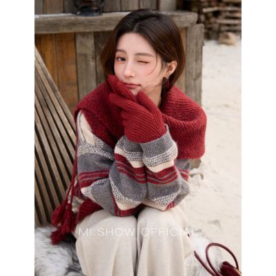 ���ڲ�������������Ƹ���Բ����ͷ��ë���ë��Ů2025�ﶬ�¿���֯��Ů 89Ԫ