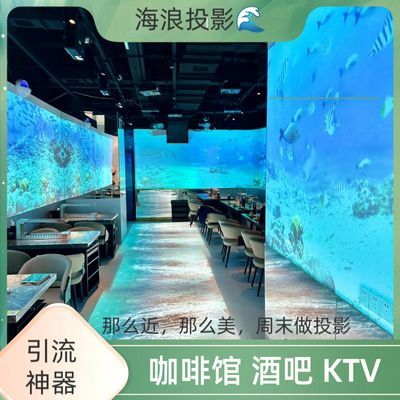 5D全息投影仪餐厅KTV地墙面裸眼3D宴会厅沉浸式展厅酒吧互动游戏