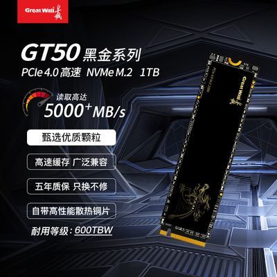 ���ڲ���������GT50 1TB M.2��̬Ӳ��SSD̨ʽ���ʼǱ�Ӳ��NVMe PCIe4.0 999Ԫ