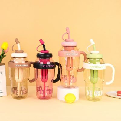 新款冰霸杯大容量水杯女生高颜值带吸管杯子ins学生夏塑料杯【3天内发货】