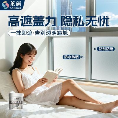 莱硕水性玻璃磨砂漆避光防窥门窗磨砂玻璃漆卫生间防窥浴室专用漆