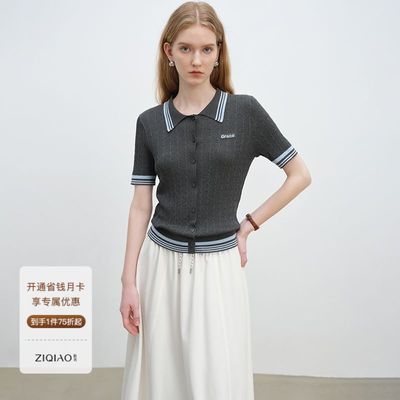 ���ڲ�����[����]С����miuϵѧԺ��ײɫ����polo��2025���¿�����������֯�� 215Ԫ