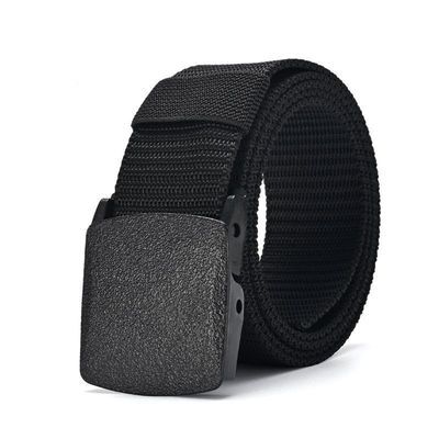帆布腰带无金属防过敏自动扣皮带男新款青年户外运动战术军训裤带