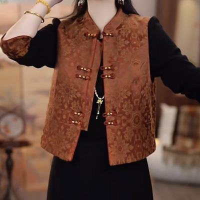 中式国风复古马甲外套外穿2026新款妈妈高档减龄时尚气质上衣马夹