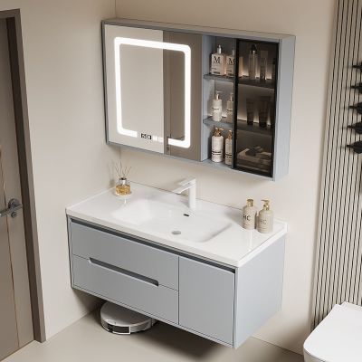 沐鸟烤漆智能浴室柜组合卫生间陶瓷一体盆洗手盆柜洗脸盆柜洗漱台